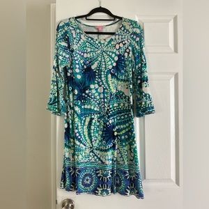 Lilly Pulitzer Ophelia Dress in Roe Your Boat in size L